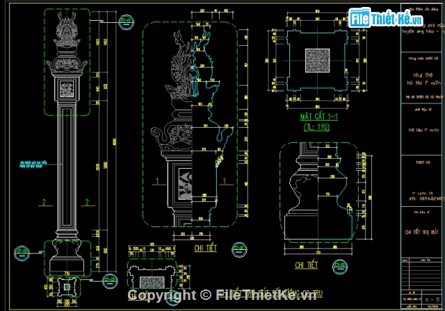 Nhà thờ họ 3 gian,Nhà thờ họ 3 gian 7.7x8.15m,Nhà thờ họ,Bản vẽ nhà thờ,Nhà thờ 3 gian,Cad nhà thờ